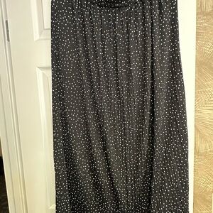 Jon & Anna Black Maxi Skirt with White Dots
